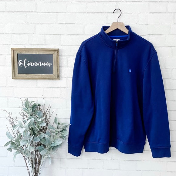 Izod Other - IZOD Men’s 1/4 Navy Blue Zip Pullover Sweater